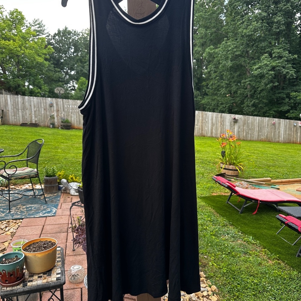 American Eagle Outfitters Black Swing Trapeze Back Cut Out Dress- Medium